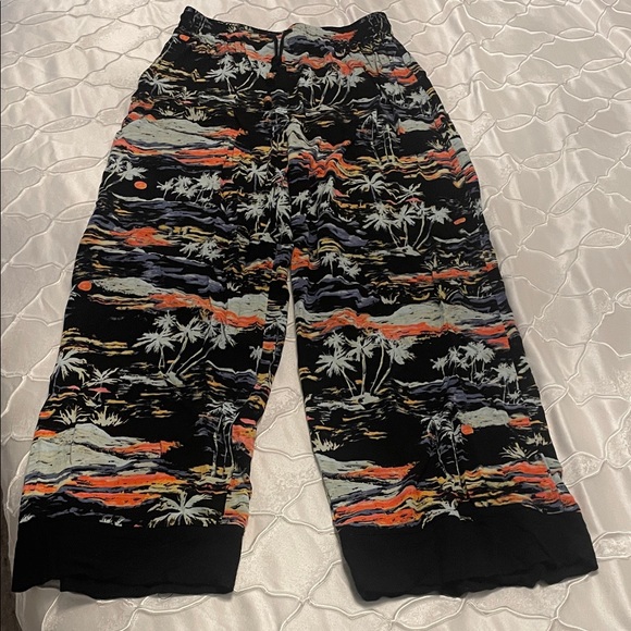 Free People Multicolor Beach Print Pants - Picture 1 of 3